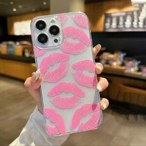 iPhone 13 Pro Max pink lip case
